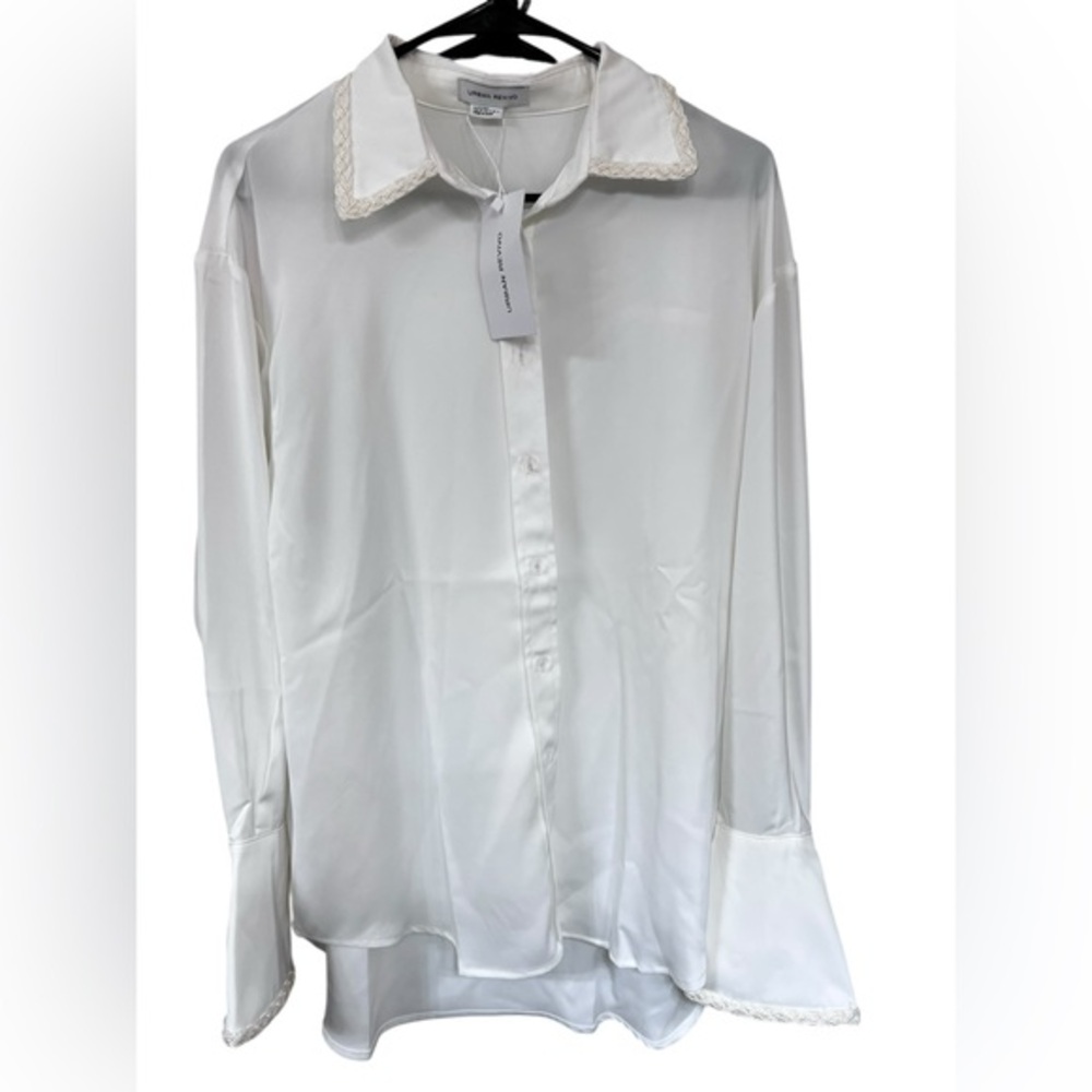 NWT Urban Revivo White Oversized Satin Shirt